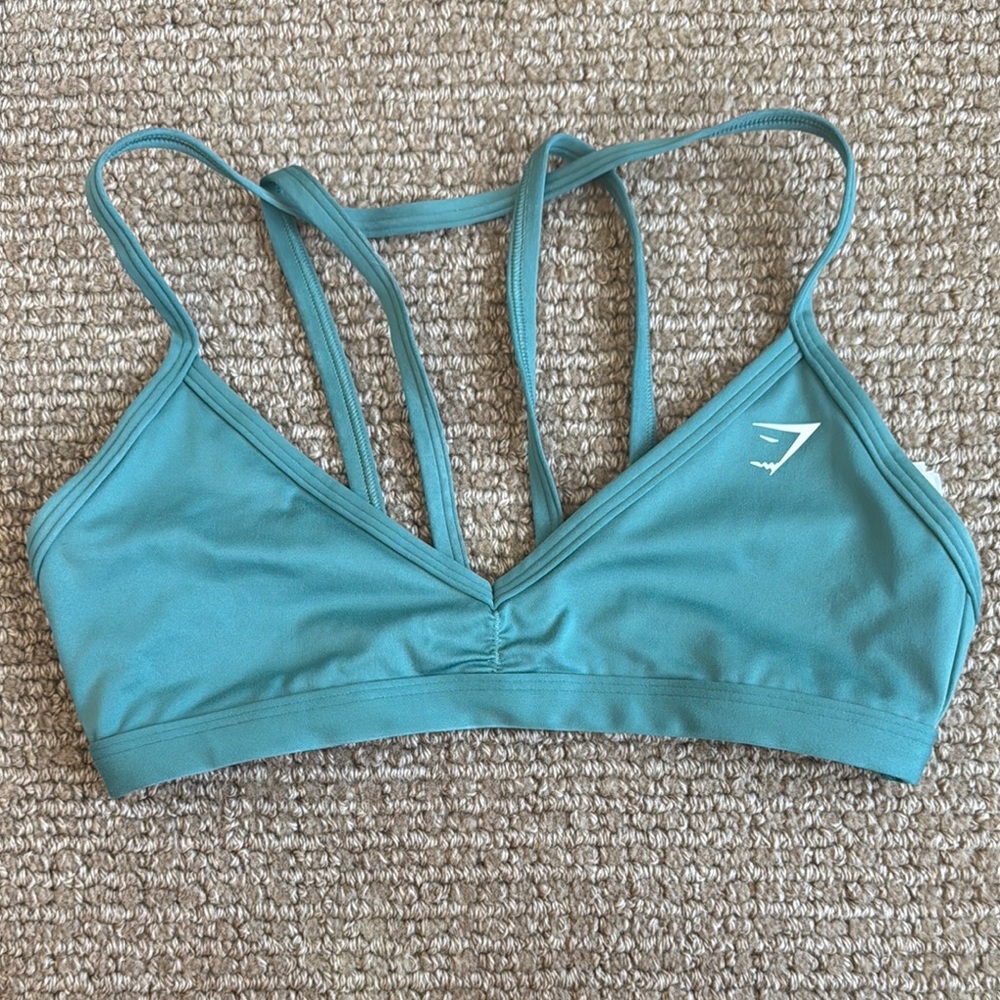 Gymshark Teal Strappy Sports Bra - Small